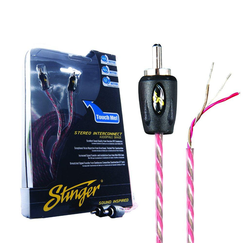 Stinger SI4217 17-Foot 2-Channel 4000 Series Interconnect RCA Cable Wire Red Standard Packaging