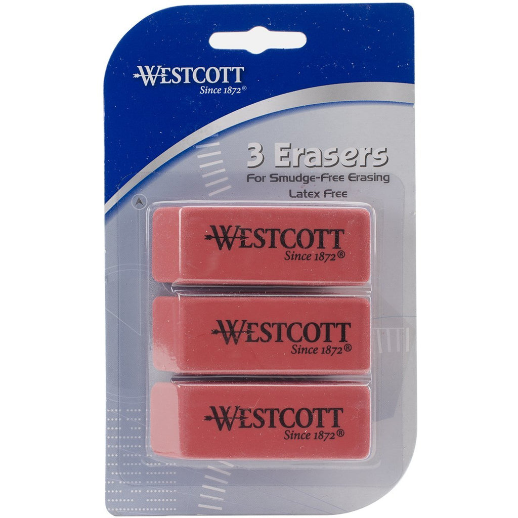 Westcott Erasers, 3 Pack