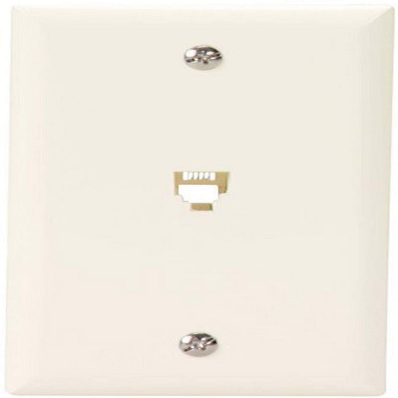 Eaton 3532-4LA Flush Mount Wallplate with Telephone Jack 4-Conductor, Light Almond