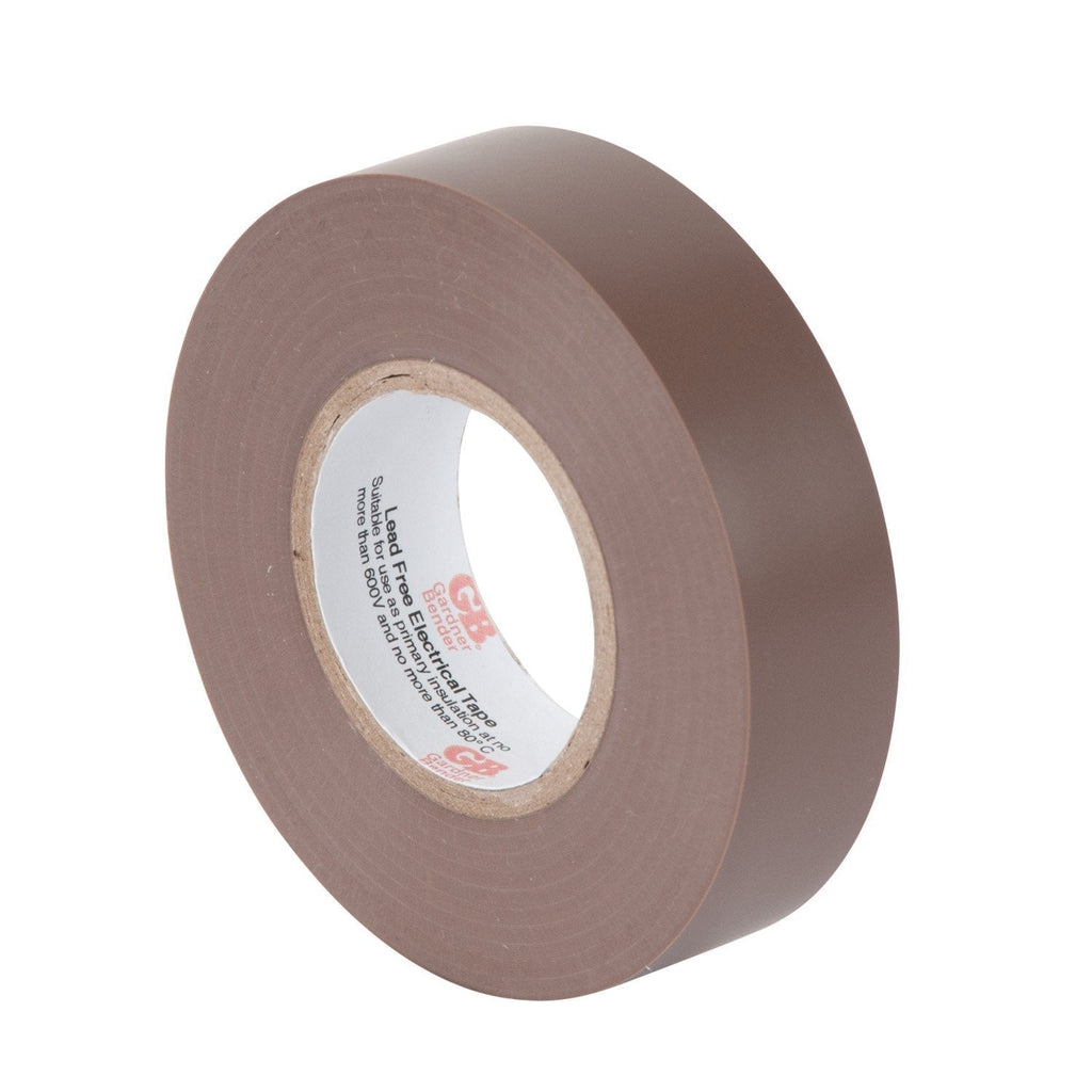 Gardner Bender GTN-667P Electrical Tape, ¾ in x 66 ft, Durable, Easy-Wrap, Flame Retardant, Brown