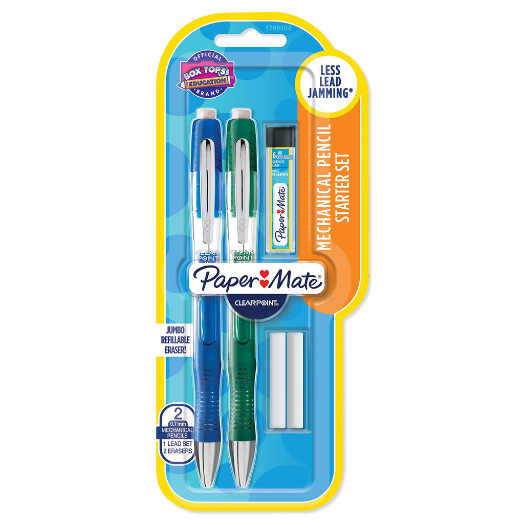 Paper Mate 1799404 Clearpoint Elite 0.7mm Mechanical Pencil Starter Set, 2 Mechanical Pencils