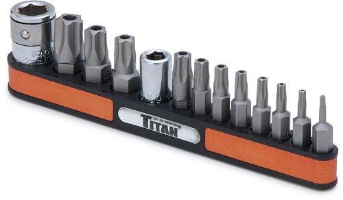 Titan 16137 13-Piece Tamper Resistant 5-Lobe Star Bit Set