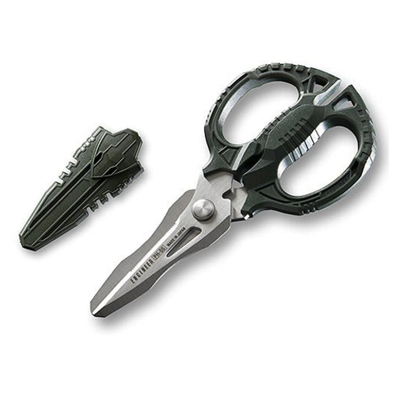 ENGINEER PH-55 Multi-Function, 160mm Compact Scissors, Electrician Scissors, with 4-in-1 Combi Blade - cuts Carpet, Leather, Solid Copper Wire, Insulated cable, CDs, Thick Rope & More. Made in Japan Single
