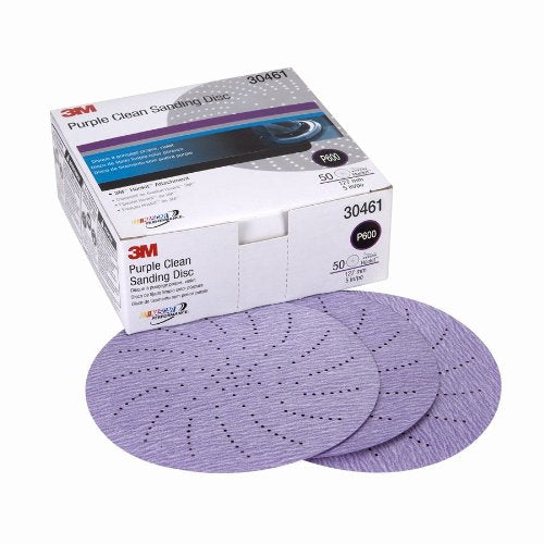 3M Hookit Purple Clean Sanding Disc, 30461, 5 in, P600, 50 discs per carton 1