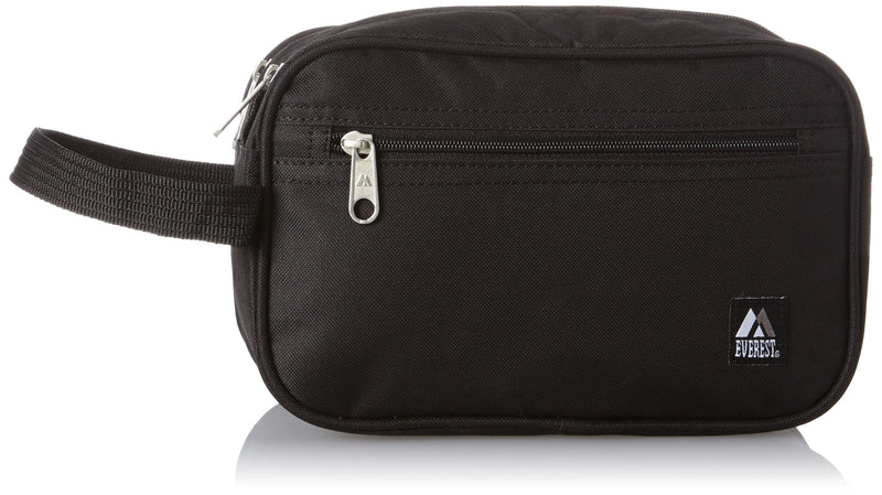 Everest 578W Dual Compartment Toiletry Bag, Black, One Size