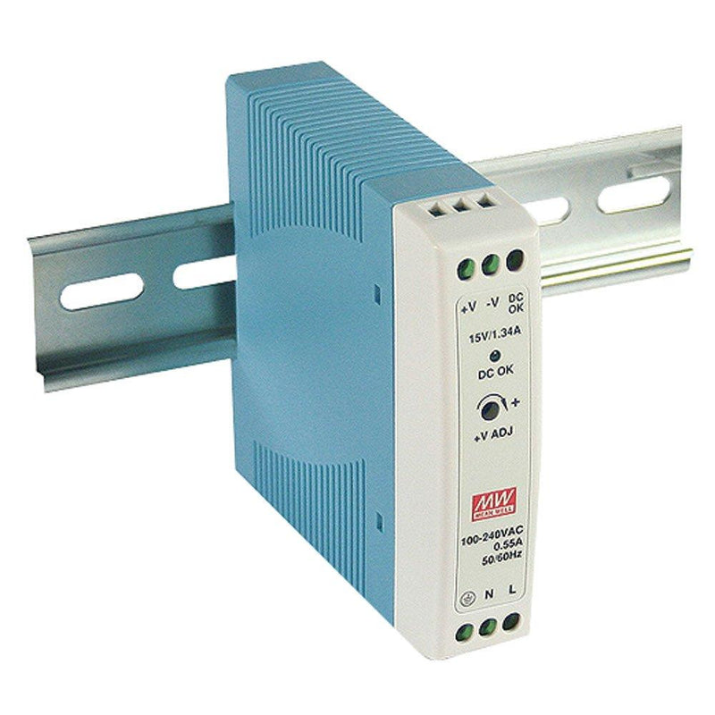 MEAN WELL MDR-20-5 AC to DC DIN-Rail Power Supply 5V 3 Amp 15W 1