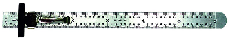 Pocket Rule, STL, Inch, 32nds, 64ths, 6 in L 1