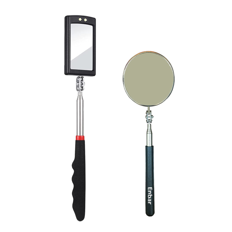 Telescoping Inspection Mirror,Telescoping Flexible Inspection Mirror 360 Swivel，car Inspection Mirror .Mechanics Mirror on a Stick，Diabetic Mirror for feet