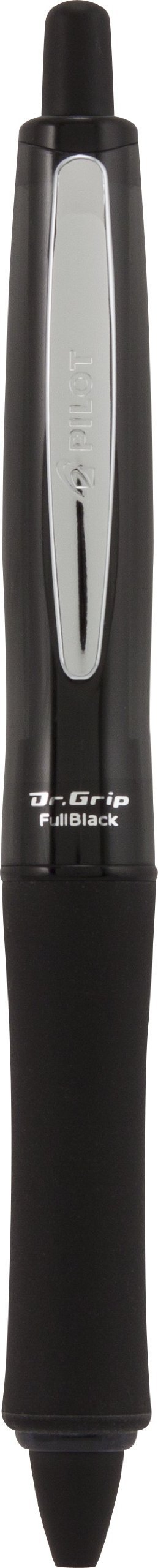 PILOT Dr. Grip FullBlack Refillable & Retractable Ballpoint Pen, Medium Point, Black Ink, Single Pen (36193)