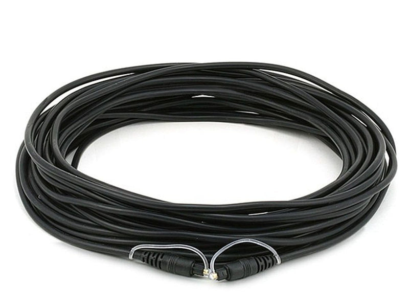 Monoprice 102669 S/PDIF (Toslink) Digital Optical Audio Cable, 50ft Black 50 Feet