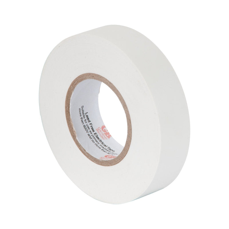 Gardner Bender GTW-667P Electrical Tape, ¾ in x 66 ft., Durable, Easy-Wrap, Flame Retardant, White ¾ Inch x 66 Ft Roll