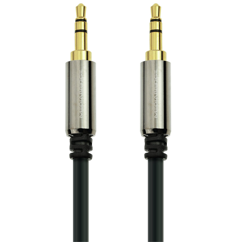 Mediabridge 3.5mm Male To Male Stereo Audio Cable (2 Feet) - Step Down Design for iPhone, iPod, Smartphone, Tablet and MP3 Cases 2 Feet
