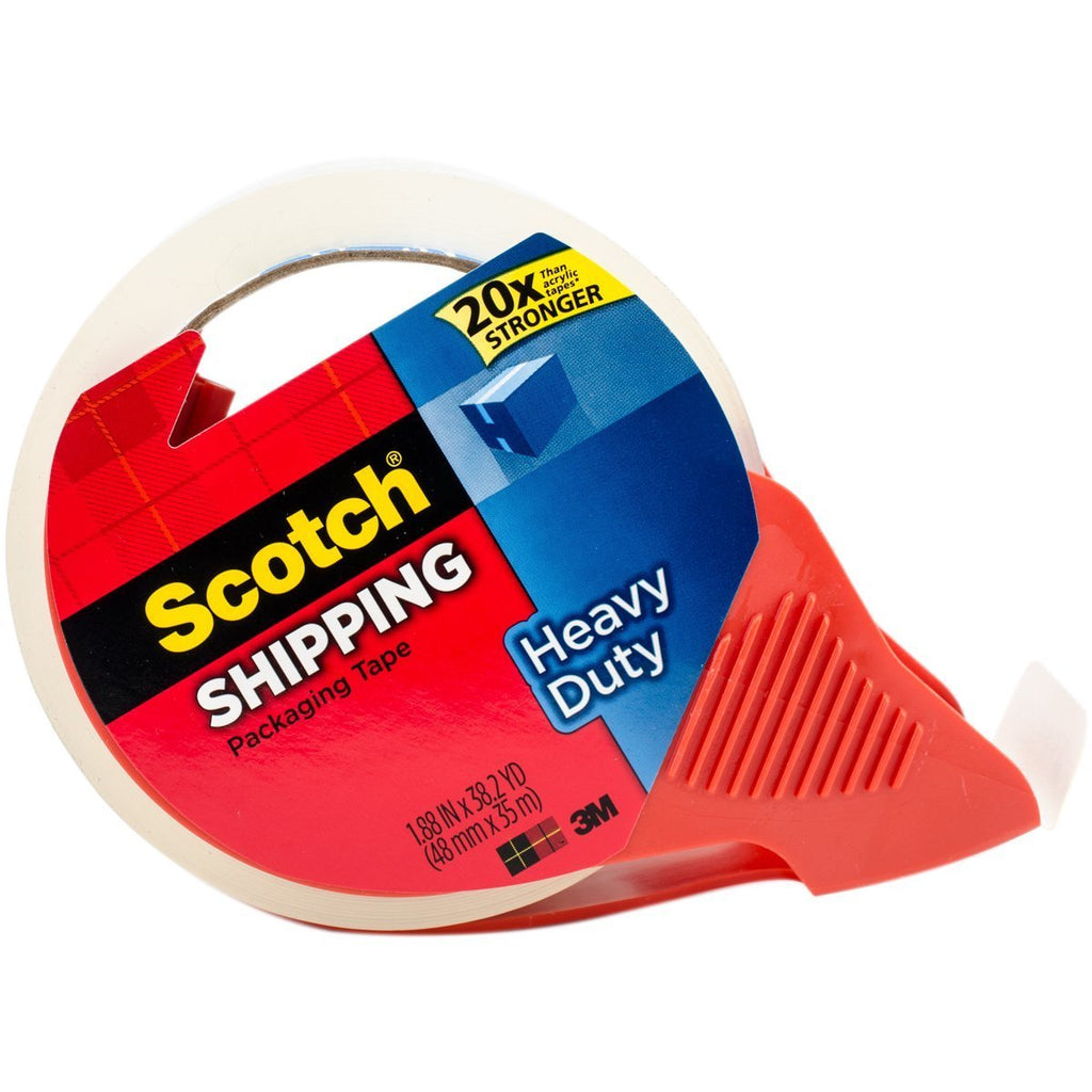 Scotch Brand Scotch 3641-0694 1.88" x 38.2" Clear Packaging Tape with Dispenser 3850S-RD