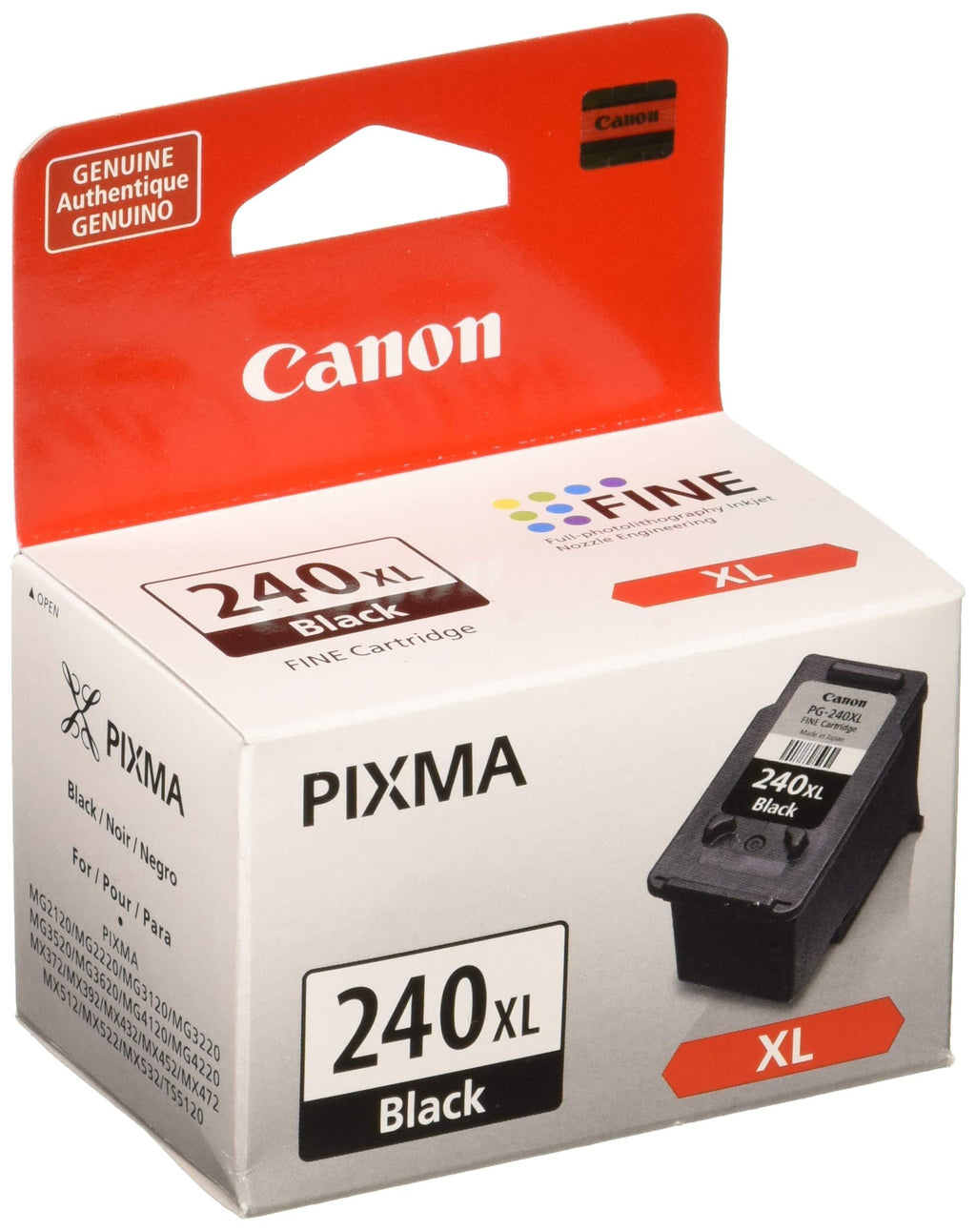 Canon PG-240 XL Black Ink Catridge Compatible to MG2120, MG3120, MG4120, MX512, MX432, MX372, MX522, MX452, MG3520, MG3620, MX472, MX532, TS5120