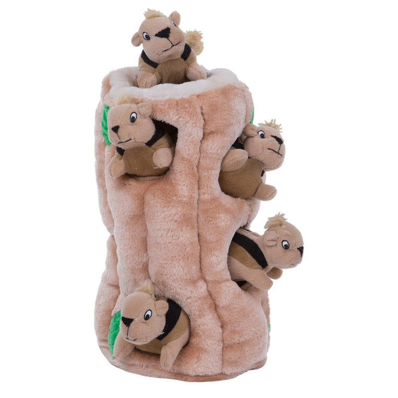 Outward Hound Hide-A-Squirrel Squeaky Puzzle Plush Dog Toy - Hide and Seek Activity for Dogs 5 Piece Set Squirrel