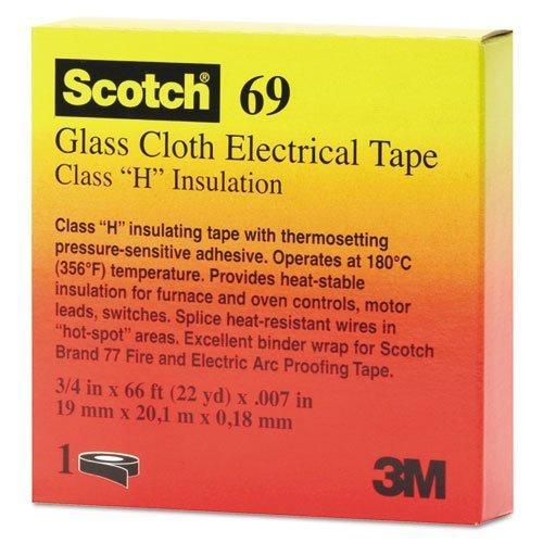 Scotch Glass Cloth Electrical Tapes 69-69 3/4x66 scotch glass cloth tape