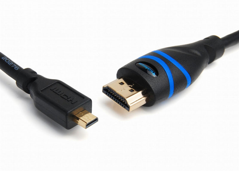 BlueRigger Micro HDMI to HDMI Cable (6 FT, 4K 60Hz, HDR, High Speed, Ethernet) - Compatible with GoPro Hero 7/6/5/4, Raspberry Pi 4, Sony A6000/A6300 Camera, Nikon B500, Lenovo Yoga 3 Pro, Yoga 710 6FT