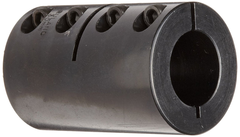 Ruland MCLX-3-3-F One-Piece Clamping Rigid Coupling, Black Oxide Steel, Metric, 3mm Bore A Diameter, 3mm Bore B Diameter, 15mm OD, 22mm Length