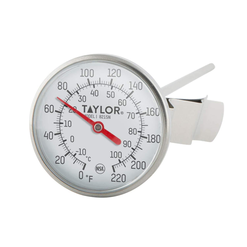 Taylor Precision 8215N 8-Inch Bi-Therm Pocket Dial Thermometer, 1.75-Inch Dial, 0 to 220 Degree F, NSF 8 inches Stem, 1-3/4 inches Dial, 0 to 220 Degree F