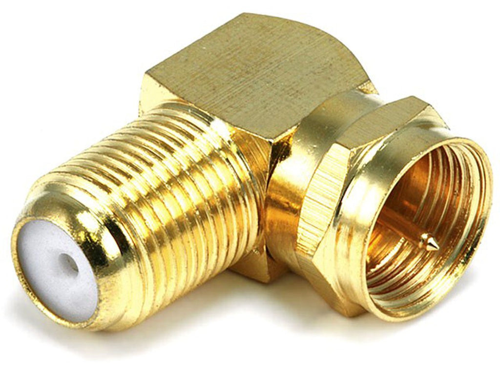 Monoprice 106775 F Type Right Angle Female to Male Adapter, Gold Plated Single PCS