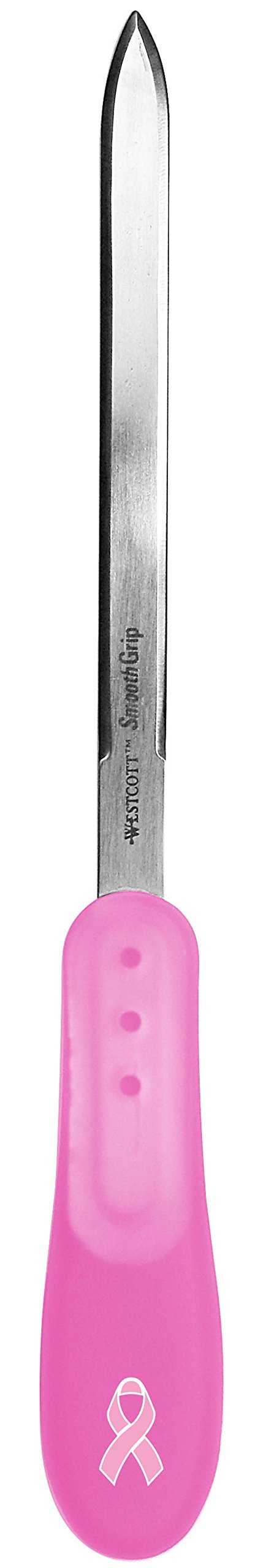 Westcott 9" Stainless Steel Letter Opener for Breast Cancer Awareness, Pink (15424)