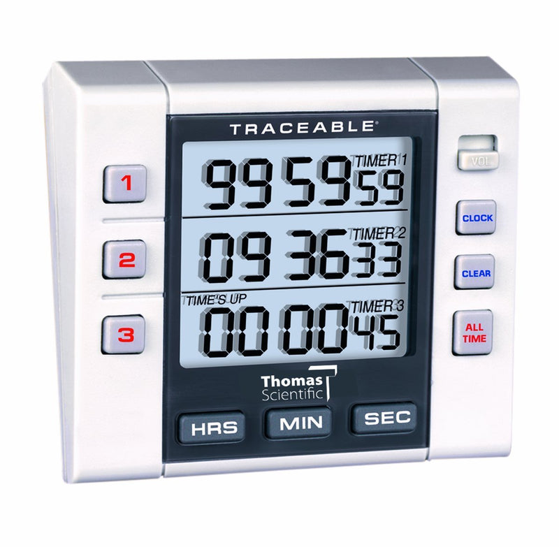 Thomas 5000 3 Channel Alarm Timer, 0.001 Percent Accuracy, 3" Width x 3-1/4" Height x 1" Depth