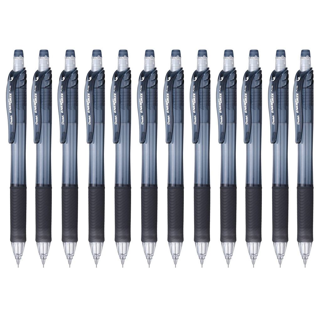 Pentel EnerGize-X Mechanical Pencil 0.5mm Black Barrel, Box of 12 (PL105A)