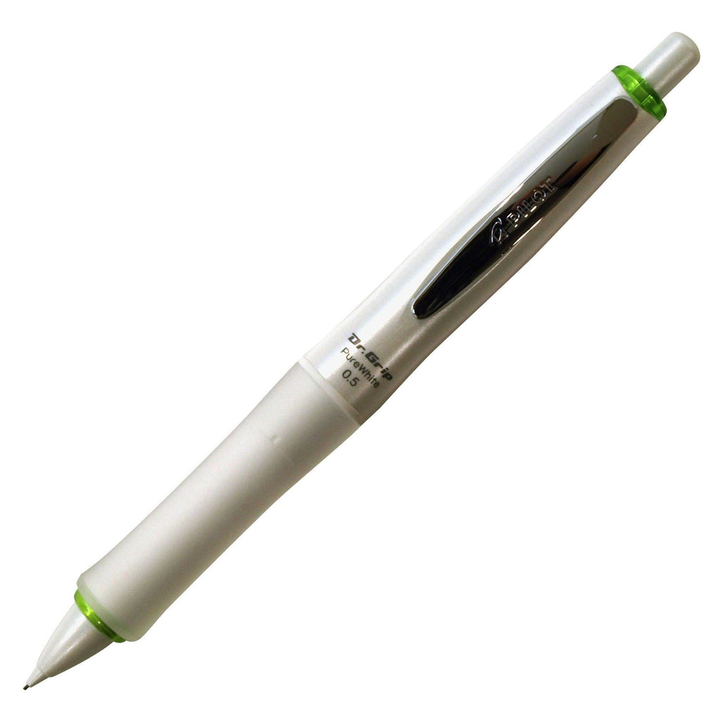 Pilot Dr.Grip Pure White Shaky Mechanical Pencil 0.5mm Soft Green