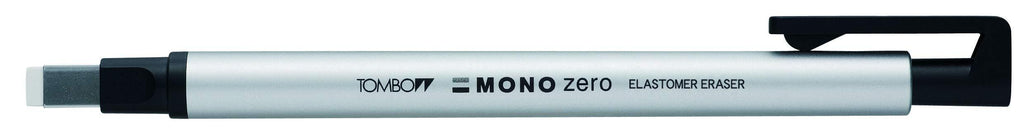 Tombow Holder Eraser, Mono Zero Square Shaper, Silver (EH-KUS04) 1 Pack