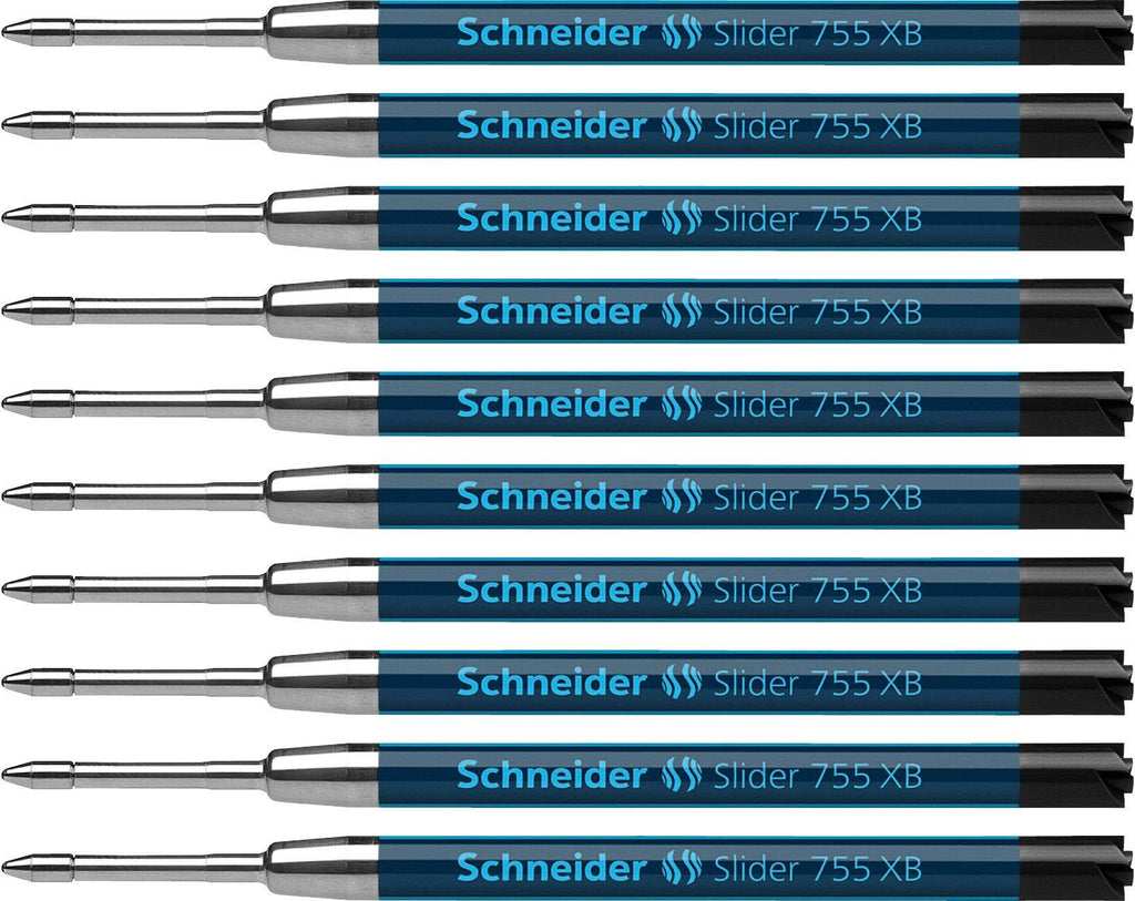 Schneider Slider 755 XB Pen Refill, Black, Box of 10 (175501)