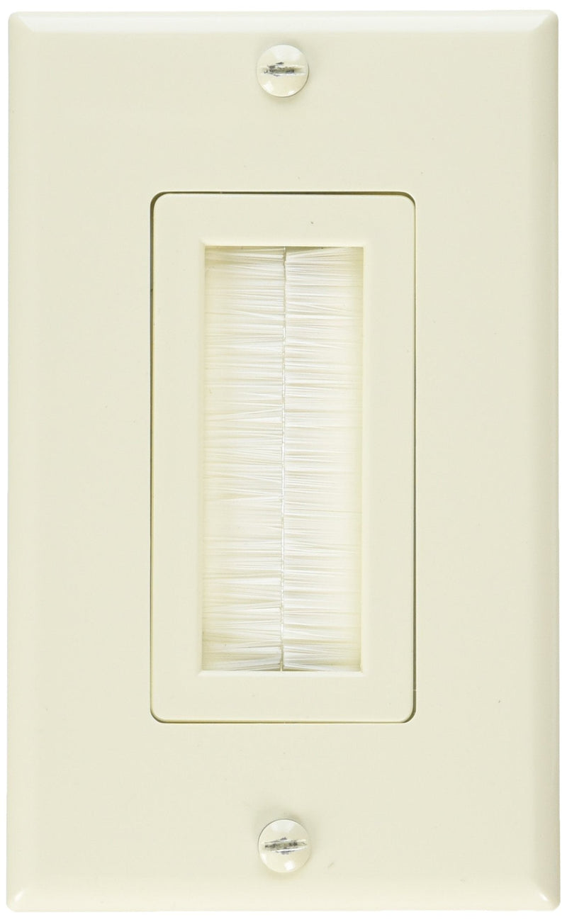 Vanco 120815X Decor Style Brush Bulk Cable Wall Plates, Almond (VAN-120815X)