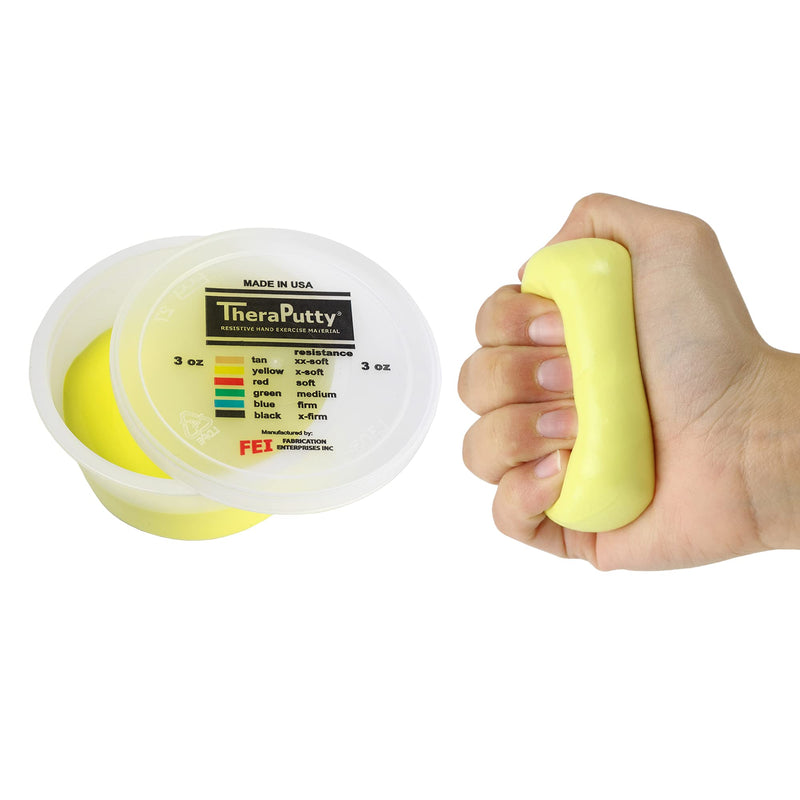 CanDo Theraputty Plus Hand Exercise Putty for Rehabilitation, Exercises, Hand Thearpy, Occupational Therapy, Hand Strengthening, Improve Motor Skills, Stress Relief 3-Ounce X-Soft