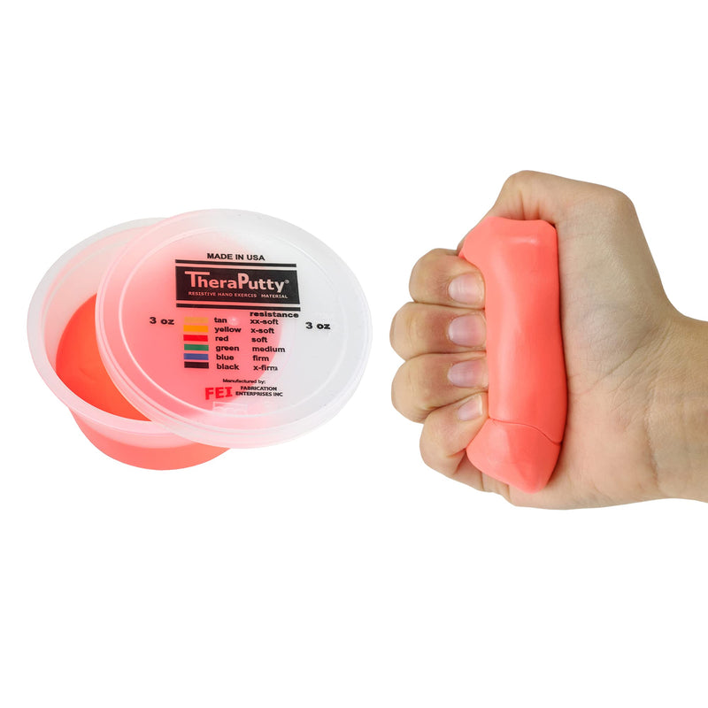 CanDo Theraputty Plus Hand Exercise Putty for Rehabilitation, Exercises, Hand Thearpy, Occupational Therapy, Hand Strengthening, Improve Motor Skills, Stress Relief 3-Ounce Soft