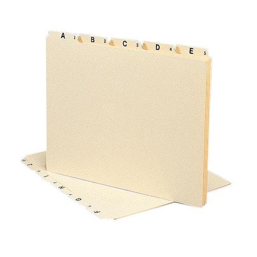 Smead A-Z Manila Self Tab File Guides,25 x Tab Printed A - Z - 5 Tab(s)/Set - 8.5" x 11" - 1 Set - M