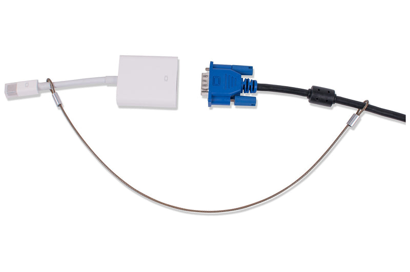 Universal CableTether - Cable Tethers 14" (20 Pack) - Heavy Duty, Adjustable, Pre-Assembled, Tamper-Resistant - Secure Conference Room Computer Display Adapters and Mac Adapters