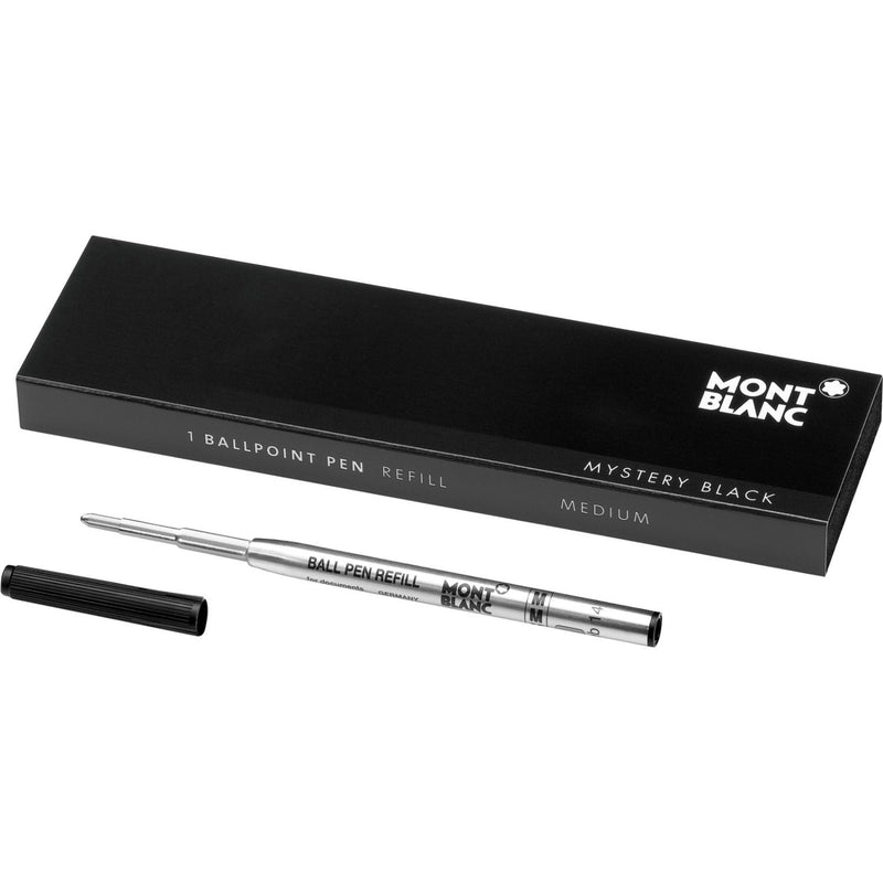 Mont Blanc Ballpoint Refill 1X1, Mystery Black, Medium (105150)