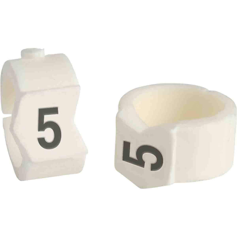 SCN36-5 Black on White, Wire Marker Clip Sleeves (50 Clips)