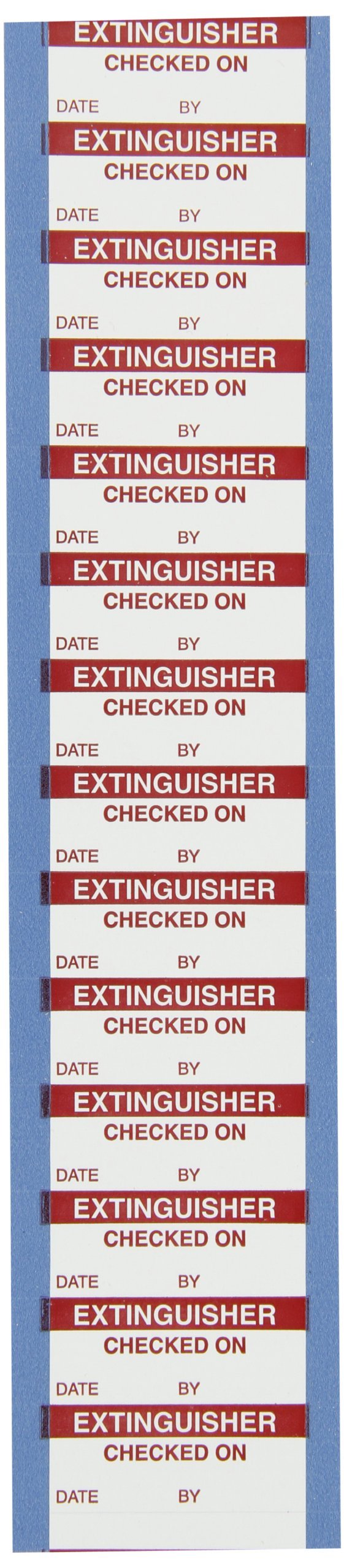 Brady WOX-23 Permanent Polyester Maintenance Labels , Red On White, 1.500" x 0.625" (38.100 Mm x 15.880 Mm), Legend "Repaired By" (14 Per Card, 1 Card Per Package)