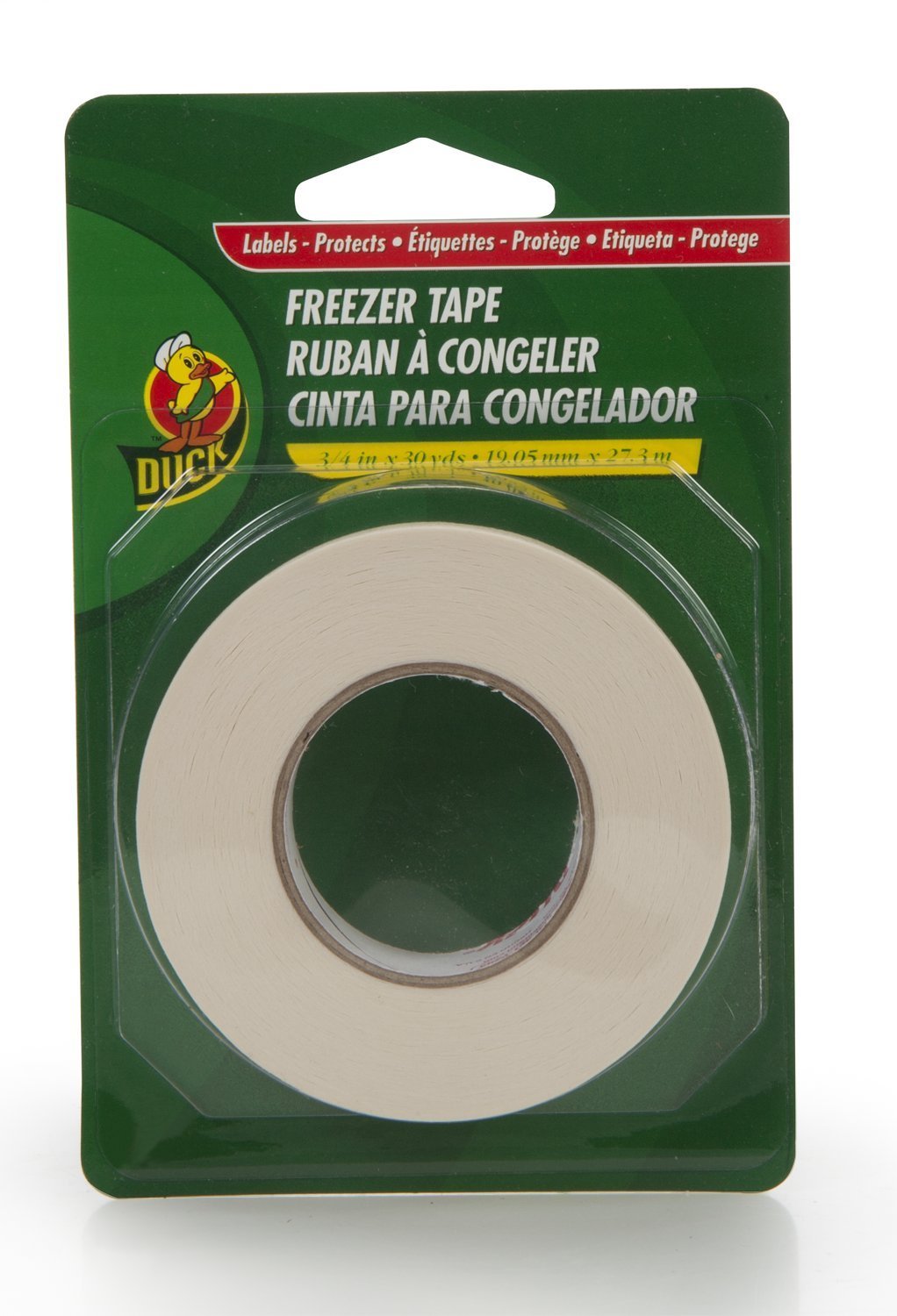 Duck Brand 280124 Write-On Freezer Tape, 3/4-Inch by 30-Yard, Single Roll, White PACK 1