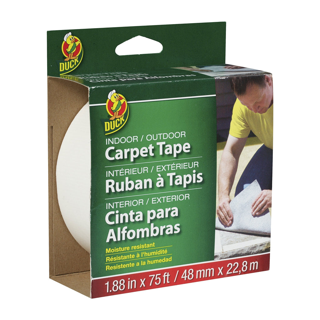 Duck Brand 442062 Indoor/Outdoor Carpet Tape, 1.88-Inch x 75 Feet, Single Roll,White 1.88 Inch x 75 Feet