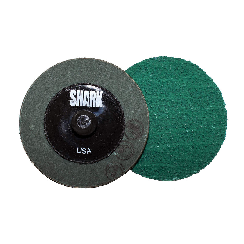 Shark 12615 Industries 2" Green Zirconia Mini Grinding Discs 80 Grit-25 Pk Grit-80