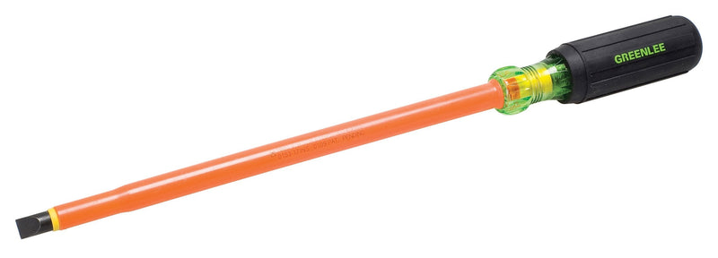 Greenlee 0153-17-INS 3/8-Inch by 10-Inch Insulated Cabinet Tip Screwdriver 3/8-Inch X 10-Inch