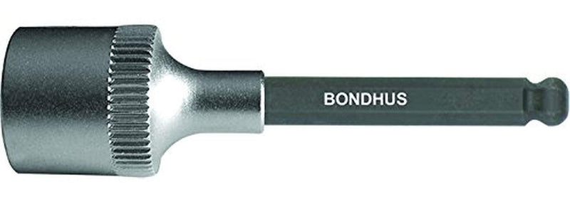 Bondhus 43980 12mm ProHold 1/2" Drive Socket Ball End Bit w/ProGuard Finish, 2"