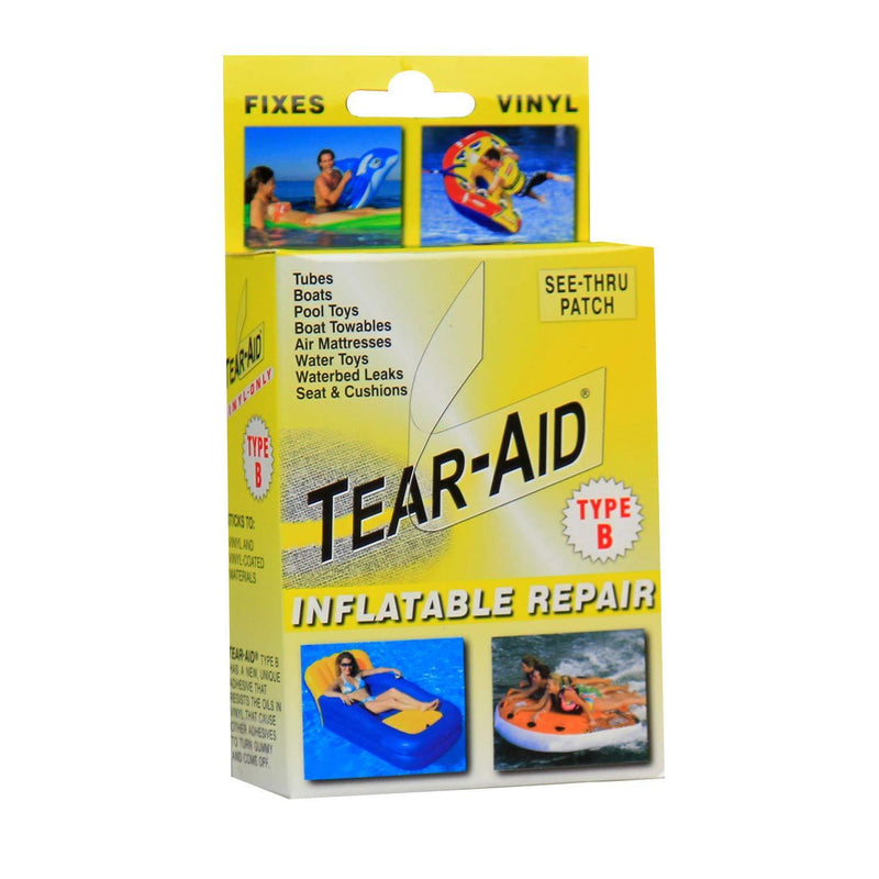 TEAR-AID Vinyl Inflatable Repair Kit, Yellow Box Type B Inflatable Repair - Single