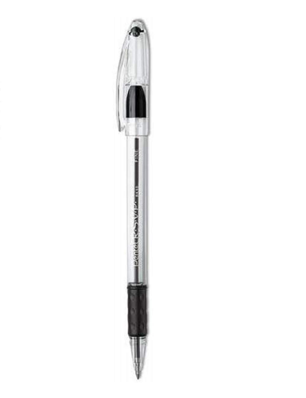 Pentel R.S.V.P. Ballpoint Stick Pen, Black Ink, Fine, Dozen