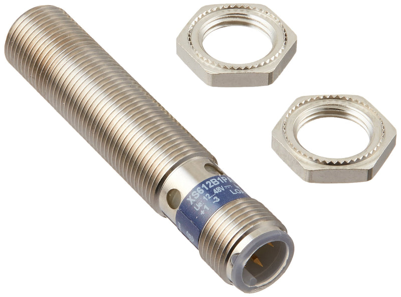 Telemecanique XS612B1PAM12 Universal Series Inductive Proximity Sensor, Multi-Function, Metal 12-mm Barrel, 3-Wire DC PNP Wiring, PNP Input, NO Output, M12 Micro-Connector