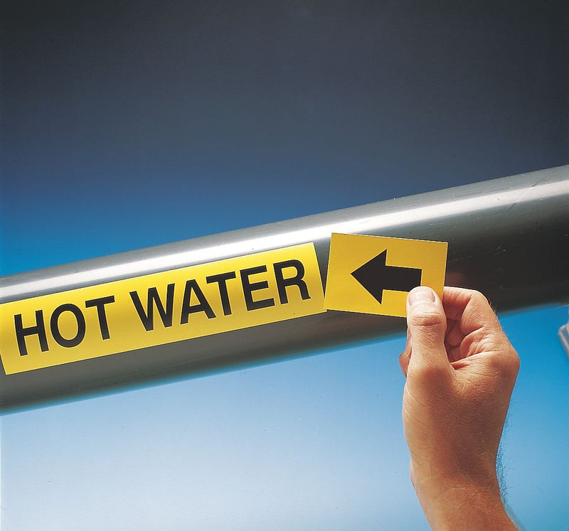 Brady 73896 Pipe Marker, Heating Return, 2" Height (Pack of 25)