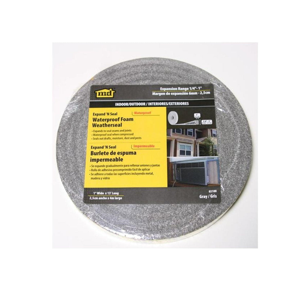 M-D Building Products 03100 13-Feet Long Expand -Feet Seal Compressible Waterproof Foam Tape, Gray