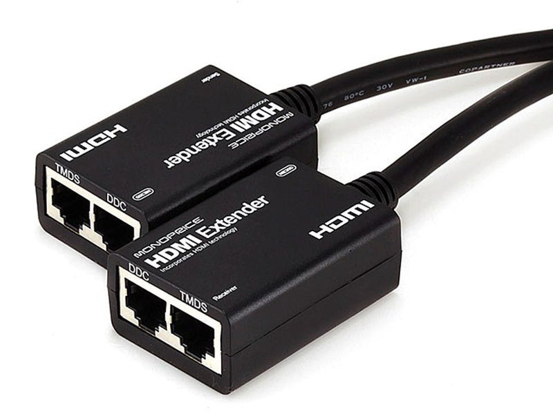 Monoprice HDMI Extender Using Cat5e or CAT6 Cable, Extend Up to 98-Feet (108121)