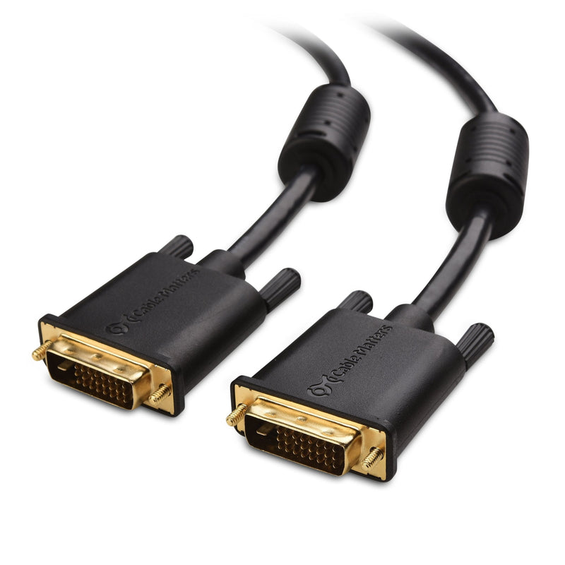 Cable Matters DVI to DVI Cable with Ferrites (DVI Dual Link Cable, DVI D Cable) 10 Feet